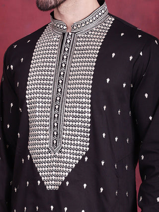 Men's Sequins Embroidered Kurta Pyjama Set
