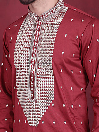 Men's Sequins Embroidered Kurta Pyjama Set