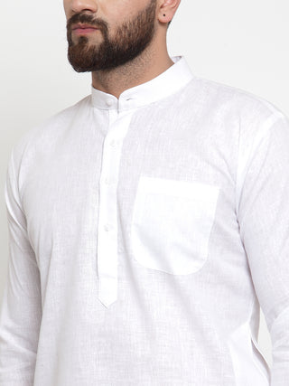 Jompers Men's Solid Cotton Kurtas