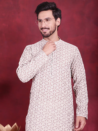 Men's Chikankari Embroidered Kurta Pyjama Set