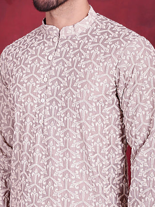 Men's Chikankari Embroidered Kurta Pyjama Set