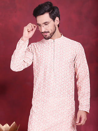 Men's Chikankari Embroidered Kurta Pyjama Set