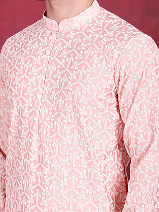 Men's Chikankari Embroidered Kurta Pyjama Set