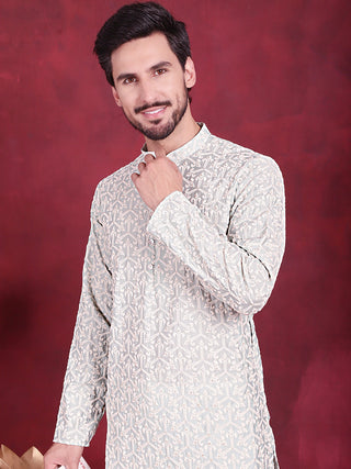 Men's Chikankari Embroidered Kurta Pyjama Set