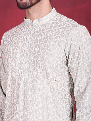 Men's Chikankari Embroidered Kurta Pyjama Set