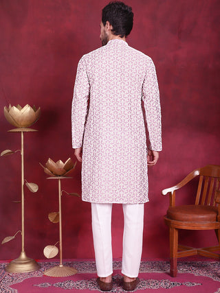 Men's Chikankari Embroidered Kurta Pyjama Set