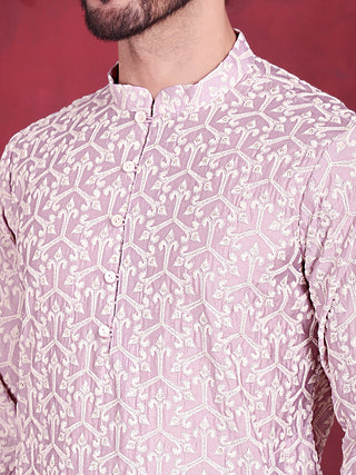 Men's Chikankari Embroidered Kurta Pyjama Set