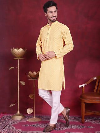 Men's Chikankari Embroidered Kurta Pyjama Set