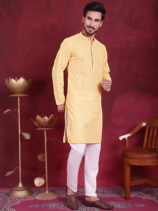 Men's Chikankari Embroidered Kurta Pyjama Set