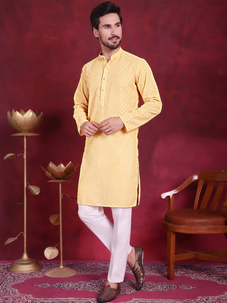 Men's Chikankari Embroidered Kurta Pyjama Set