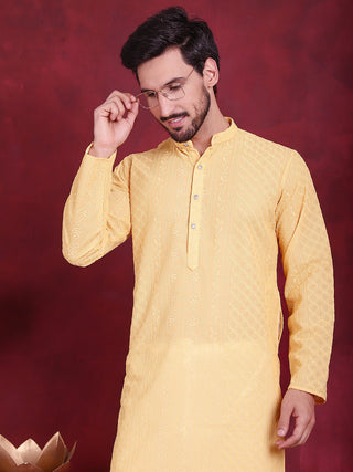 Men's Chikankari Embroidered Kurta Pyjama Set