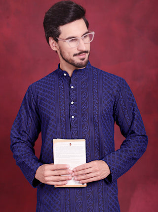 Men's Chikankari Embroidered Kurta Pyjama Set