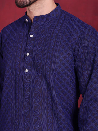 Men's Chikankari Embroidered Kurta Pyjama Set