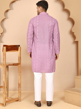 Men's Embroidered Kurta Pyjama Set