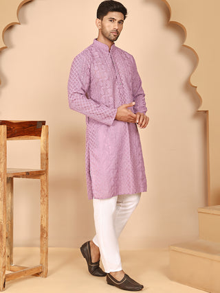 Men's Embroidered Kurta Pyjama Set
