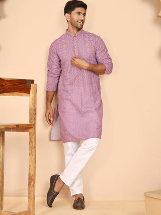 Men's Embroidered Kurta Pyjama Set