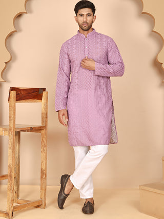 Men's Embroidered Kurta Pyjama Set