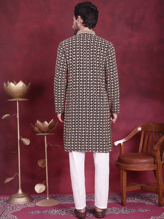 Men's Sequins Embroidered Kurta with Pyjama