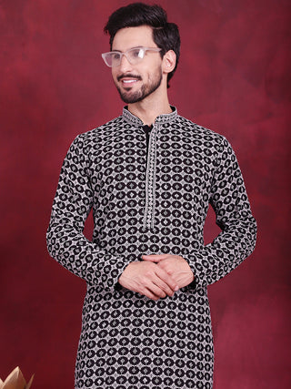 Men's Sequins Embroidered Kurta with Pyjama