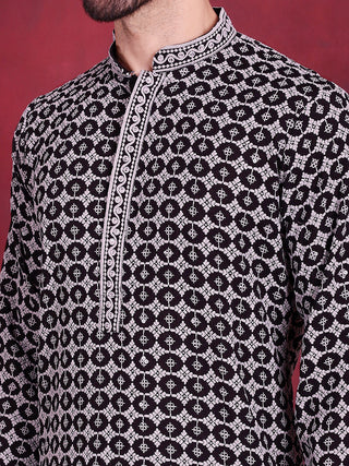 Men's Sequins Embroidered Kurta with Pyjama