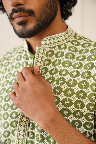 Men's Sequins Embroidered Kurta only