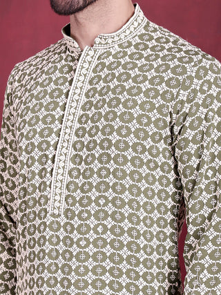 Men's Sequins Embroidered Kurta with Pyjama