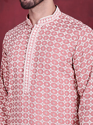 Men's Sequins Embroidered Kurta with Pyjama