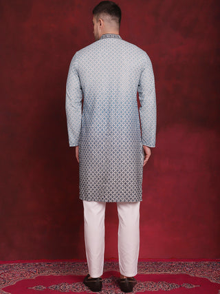 Men's Sequins Embroidered Kurta with Pyjama