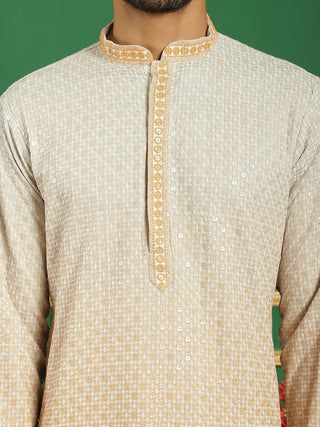 Men's Sequins Embroidered Kurta with Pyjama