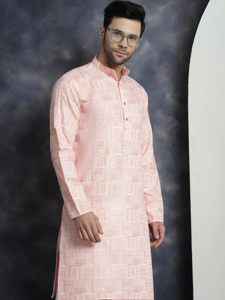 Men's Printed Kurta with Churidar