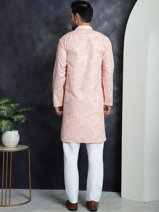 Men's Printed Kurta with Churidar