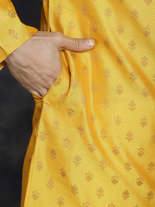 Woven Design Silk Blend Kurta with Pyjama