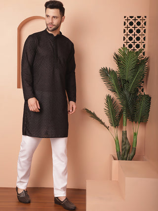 Chikankari Pure Cotton Kurta with Churidar