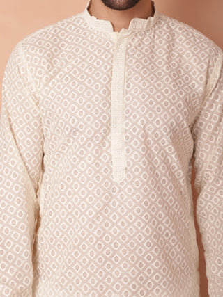 Chikankari Pure Cotton Kurta with Churidar