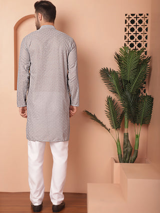 Chikankari Pure Cotton Kurta with Churidar