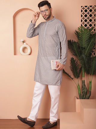 Chikankari Pure Cotton Kurta with Churidar