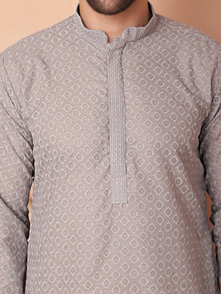 Chikankari Pure Cotton Kurta with Churidar