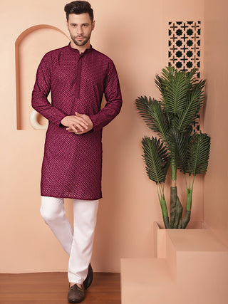 Chikankari Pure Cotton Kurta with Churidar