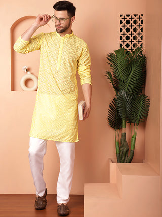 Chikankari Pure Cotton Kurta with Churidar