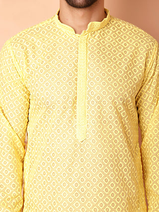 Chikankari Pure Cotton Kurta with Churidar