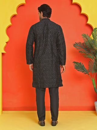 Embroidered Mirror Work Kurta Payjama Sets