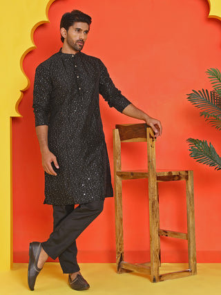 Embroidered Mirror Work Kurta Payjama Sets