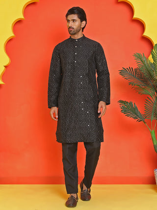 Embroidered Mirror Work Kurta Payjama Sets