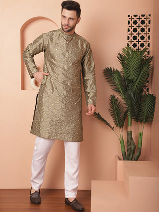 Men's Embroidered Mirror Work Kurta Payjama Sets