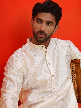 Embroidered Mirror Work Kurta Payjama Sets