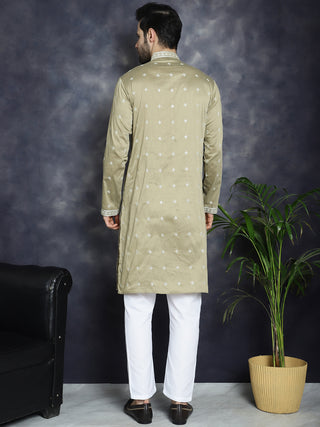 Men's Sequins Embroidered Kurta Pyjama Set