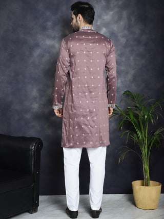 Men's Sequins Embroidered Kurta Pyjama Set