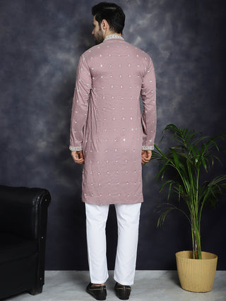 Men's Chikankari Embroidered Kurta Pyjama Set