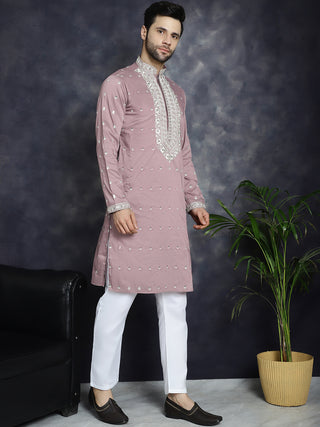 Men's Chikankari Embroidered Kurta Pyjama Set