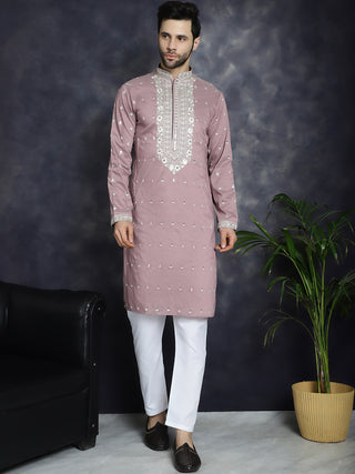 Men's Chikankari Embroidered Kurta Pyjama Set